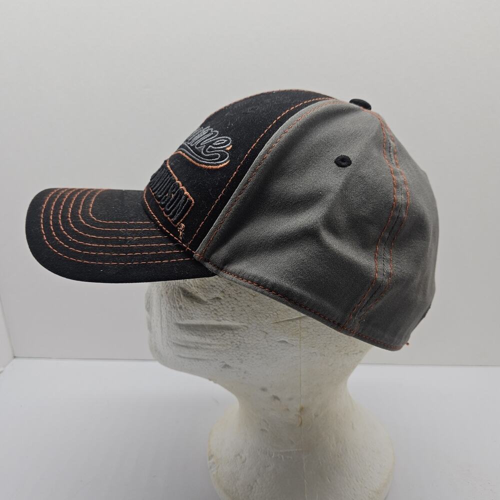 Harley-Davidson A-Flex One Size Fits Most Black/Grey/Orange Baseball Cap. - Picture 3 of 7